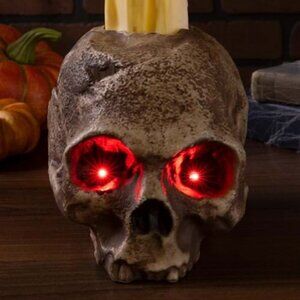 Ancient Skull Candle Halloween Decoration